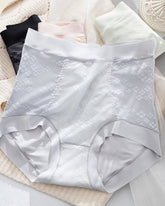 Mulberry Silk Protein 7A Antibacterial High Waist Tummy Tuck Lace Breathable Panties