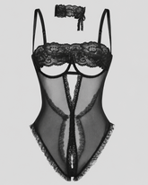 Sexy Sheer Lace Push-Up Bodysuit