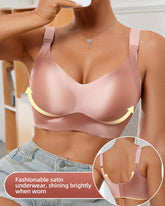 Women's Solid Color Adjustable Wire-Free Seamless Push-Up Breathable Bra