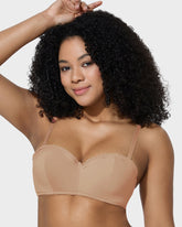 Lace Trim Molded Cup Underwire Bra with Removable Straps