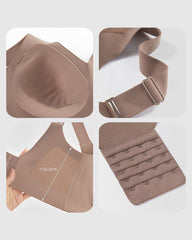 Women's Solid Color Four Rows Adjustable Wireless Bras