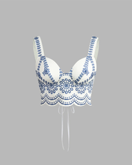 Summer Bohemian Printed Tie-Front Two-Piece Dress Set