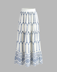 Summer Bohemian Printed Tie-Front Two-Piece Dress Set