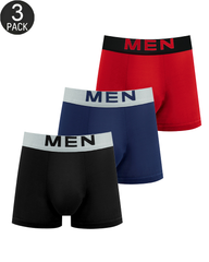 4 Packs Men's Fashion Ice Silk Sports Boxer Briefs