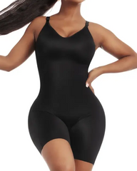Comfy Tummy Control Shapewear Bodysuit Mid Thigh With Built-In Bra