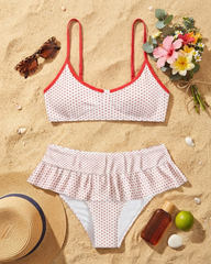 Red Polka Dot Vacation Two-Piece Bikini