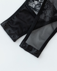 Sexy Leopard Print Lace Patchwork Push-Up Shaping Bodysuit