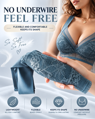 3-Pack Plus Size Seamless Comfort Lace Bras