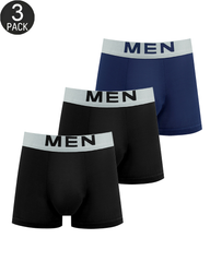 4 Packs Men's Fashion Ice Silk Sports Boxer Briefs