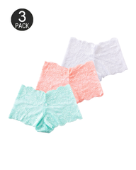 Sexy Low-Rise Lace Seamless Panties with Cotton Crotch
