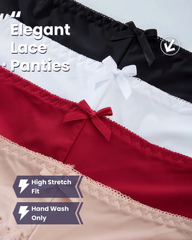 Sexy Hollow-Out Lace Mid-Rise Breathable Boyshorts