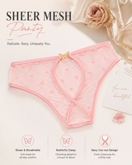 4-Pack Sexy Cutout Metal Butterfly Detail Panties