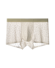Men’s Seamless Leopard Print Ice Silk Boxer Briefs