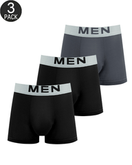 4 Packs Men's Fashion Ice Silk Sports Boxer Briefs