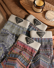 Ethnic Style Comfortable Mid-Rise Cotton Boxer Briefs