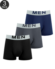 4 Packs Men's Fashion Ice Silk Sports Boxer Briefs