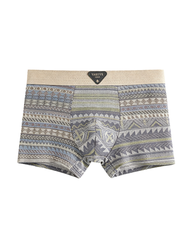 Ethnic Style Comfortable Mid-Rise Cotton Boxer Briefs