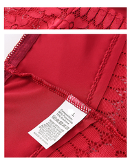 Sexy Hollow-Out Lace Mid-Rise Breathable Boyshorts