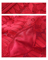 Sexy Hollow-Out Lace Mid-Rise Breathable Boyshorts