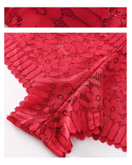 Sexy Hollow-Out Lace Mid-Rise Breathable Boyshorts