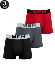 4 Packs Men's Fashion Ice Silk Sports Boxer Briefs