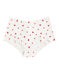 High-Waisted Heart Print Invisible Panties