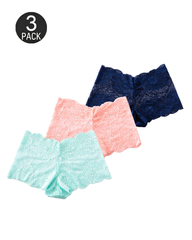 Sexy Low-Rise Lace Seamless Panties with Cotton Crotch