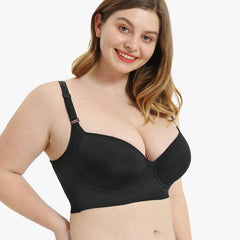 Full-Coverage Back Smoothing Bra-Black (2 Pack)