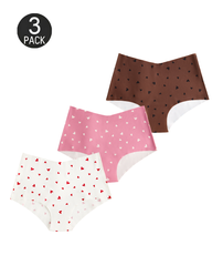 High-Waisted Heart Print Invisible Panties