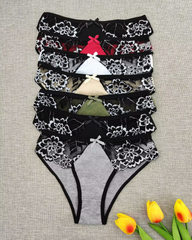 4/6-Pack Floral Lace Panties  Mixed Color Set