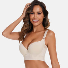 Push-Up Back Smoothing Bra-White