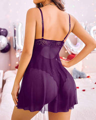 Womens Lace Bodysuit Teddy Chemise Sexy Nighty Mesh Sleepwear