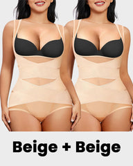 Open Bust Cross Compression Body Shaper