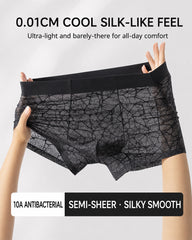 Men's Ultra-thin Lace Breathable Mesh Boxer Briefs