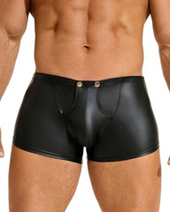 Men's PU Leather Sexy Boxer Briefs