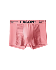 Comfortable Ice Silk Solid Color Breathable Mesh Boxer Briefs