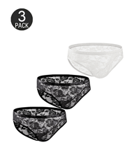 Men's Sexy Sheer Lace Briefs