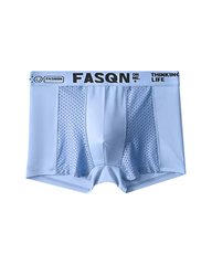 Comfortable Ice Silk Solid Color Breathable Mesh Boxer Briefs