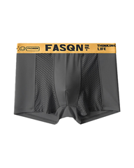 Comfortable Ice Silk Solid Color Breathable Mesh Boxer Briefs