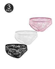 Men's Sexy Sheer Lace Briefs