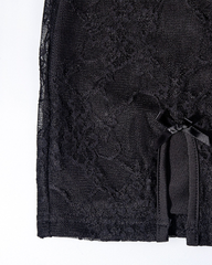 Lace Sheer Cut-Out Strapless Bodycon Dress