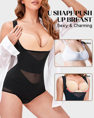 Open Bust Cross Compression Body Shaper