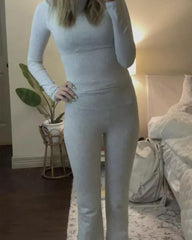 Long Sleeve Cotton Jersey Lounge Set