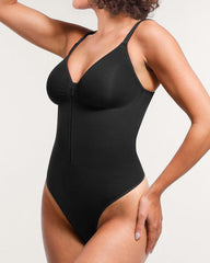 Women's Solid Color Tummy Tuck Seamless Zipper Body Shaper