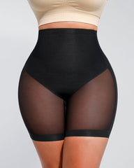 Women's Tummy Slimming Legs Back Low Waist Close-Fitting Mesh Body Shaping Buttocks Shorts