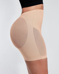Women's Tummy Slimming Legs Back Low Waist Close-Fitting Mesh Body Shaping Buttocks Shorts