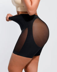 Women's Tummy Slimming Legs Back Low Waist Close-Fitting Mesh Body Shaping Buttocks Shorts