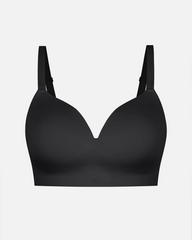 Women's Solid Color No-Wire Push-Up Seamless Comfortable Full Cup Bra