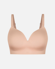 Women's Solid Color No-Wire Push-Up Seamless Comfortable Full Cup Bra