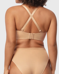 Women's Unlined Seamless Comfort Non-slip Underwire Plus Size Bandeau Strapless Bra